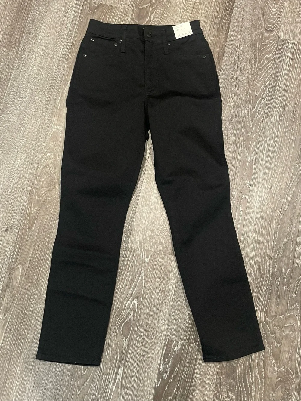 J. Crew Curvy Vintage Slim Straight Black Jeans size 27 NWT